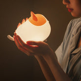 Cute Cat Silicone Bedroom Bedside Lamp